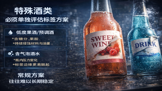 酒水標簽常見痛點與解決方案 ——從材質適配到環境耐受的系統性思路
